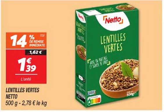LENTILLES VERTES NETTO