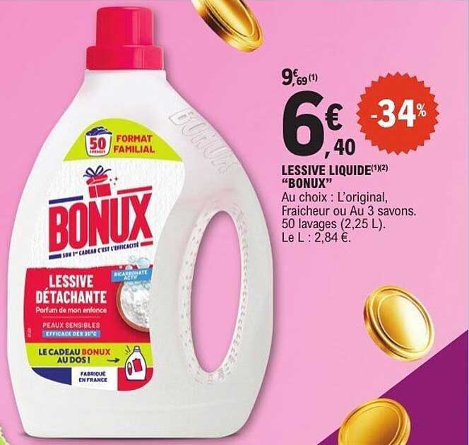 LESSIVE LIQUIDE "BONUX"