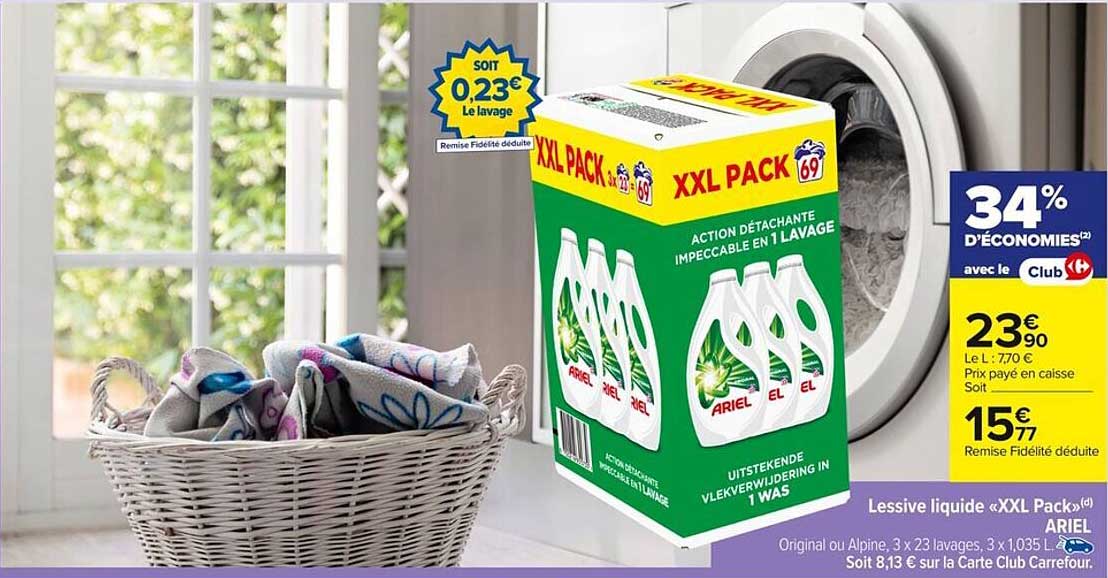 Lessive liquide « XXL Pack »