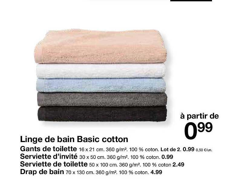 Linge de bain Basic cotton