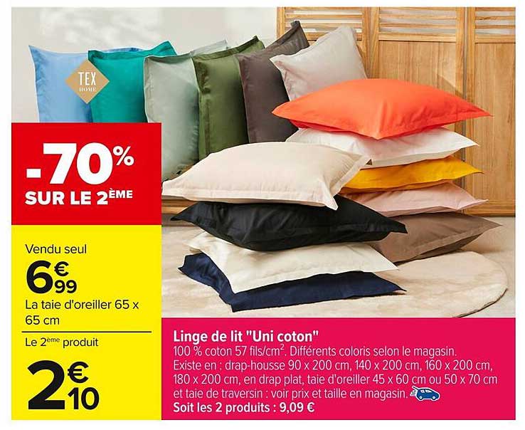 Linge de lit "Uni coton"