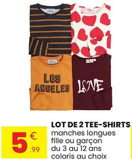 LOT DE 2 TEE-SHIRTS