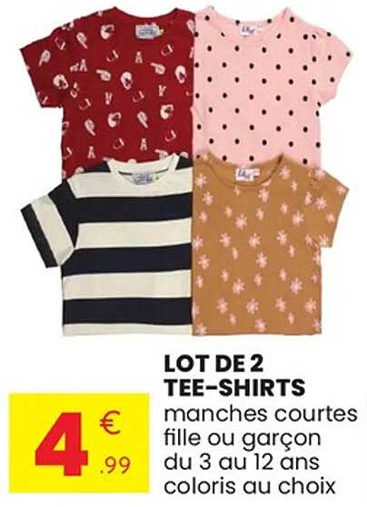 LOT DE 2 TEE-SHIRTS