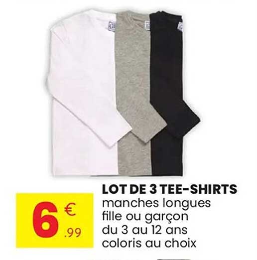 LOT DE 3 TEE-SHIRTS