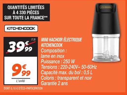 MINI HACHOIR ÉLECTRIQUE KITCHENCOOK