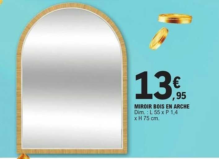 MIROIR BOIS EN ARCHE