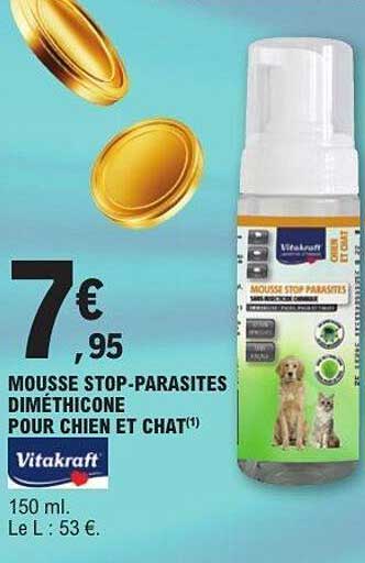 MOUSSE STOP-PARASITES DIMÉTHICONE POUR CHIEN ET CHAT