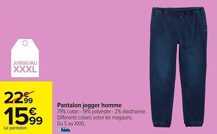 Pantalon jogger homme