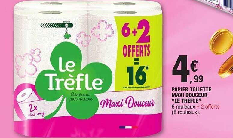 PAPIER TOILETTE MAXI DOUCEUR “LE TRÈFLE”