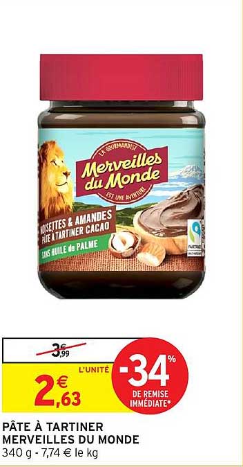 PÂTE À TARTINER MERVEILLES DU MONDE