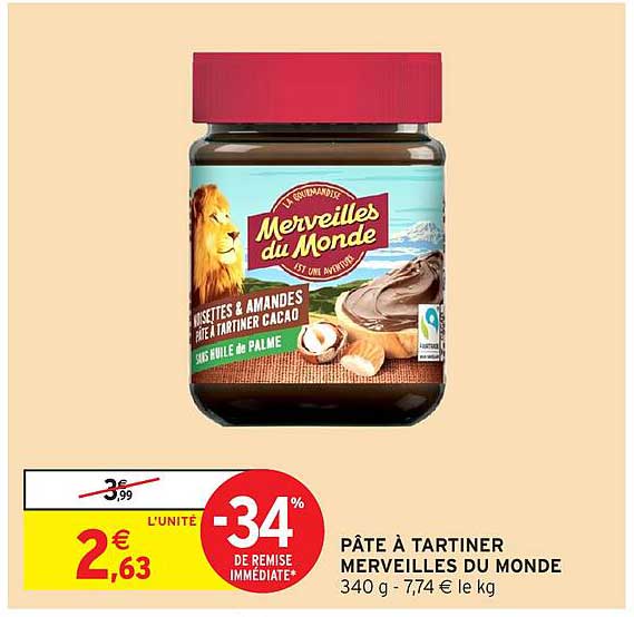 PÂTE À TARTINER MERVEILLES DU MONDE
