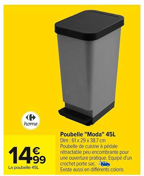 Poubelle "Moda" 45L