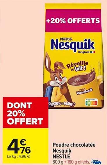 Poudre chocolatée Nesquik NESTLÉ