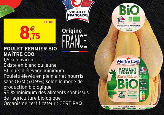 POULET FERMIER BIO MAÎTRE COQ