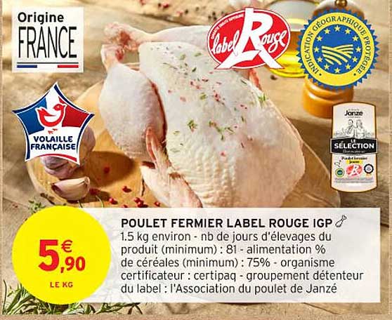 POULET FERMIER LABEL ROUGE IGP