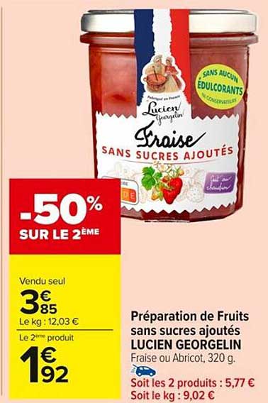Préparation de Fruits sans sucres ajoutés LUCIE GEORGELIN
