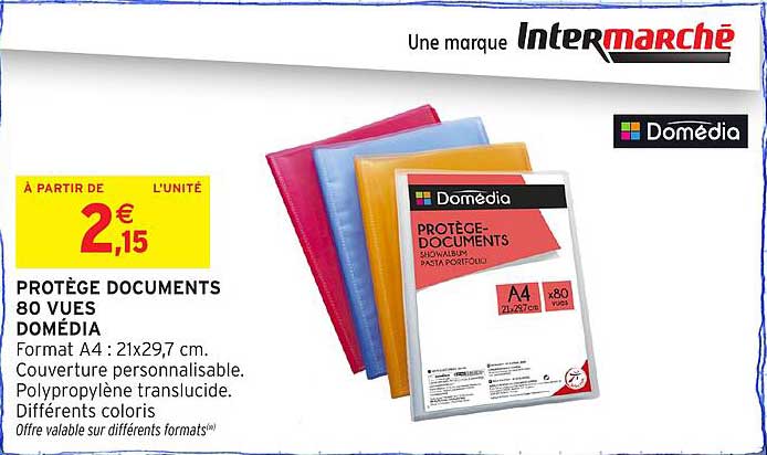 PROTÈGE DOCUMENTS 80 VUES DOMÉDIA