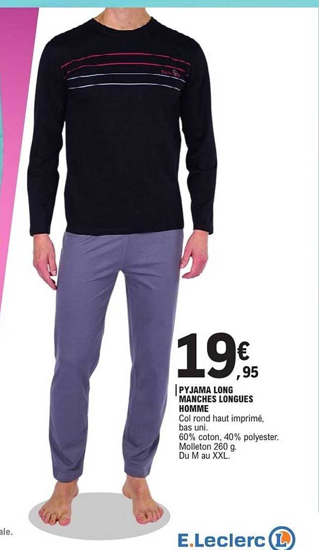 PYJAMA LONG MANCHES LONGUES HOMME