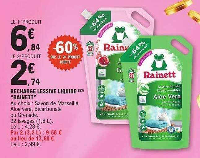 RECHARGE LESSIVE LIQUIDE "RAINETT"