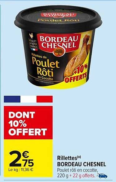 Rillettes de Poulet Rôti BORDEAU CHESNEL