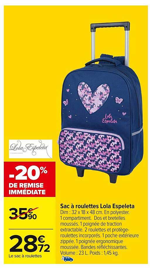 Sac à roulettes Lola Espeleta