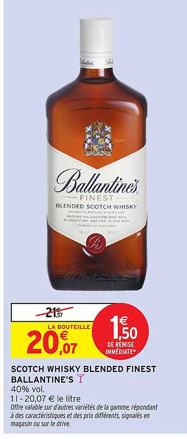 SCOTCH WHISKY BLENDED FINEST BALLANTINE'S