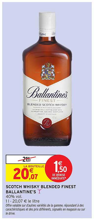 SCOTCH WHISKY BLENDED FINEST BALLANTINE'S