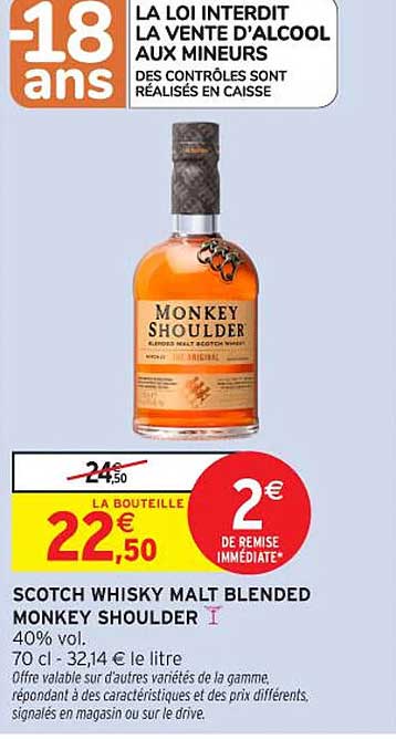 SCOTCH WHISKY MALT BLENDED MONKEY SHOULDER