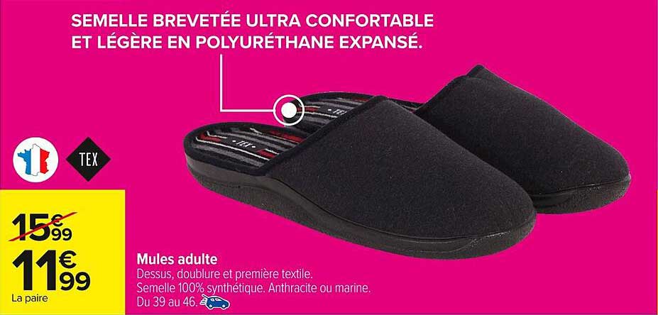 SEMELLE BREVETÉE ULTRA CONFORTABLE ET LÉGÈRE EN POLYURÉTHANE EXPANSÉ.