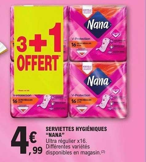 SERVIETTES HYGIÉNIQUES "NANA"