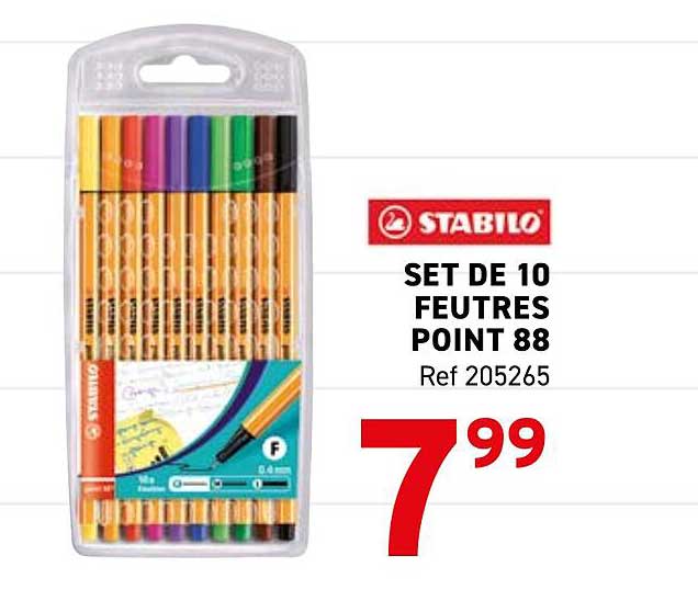 SET DE 10 FEUTRES POINT 88