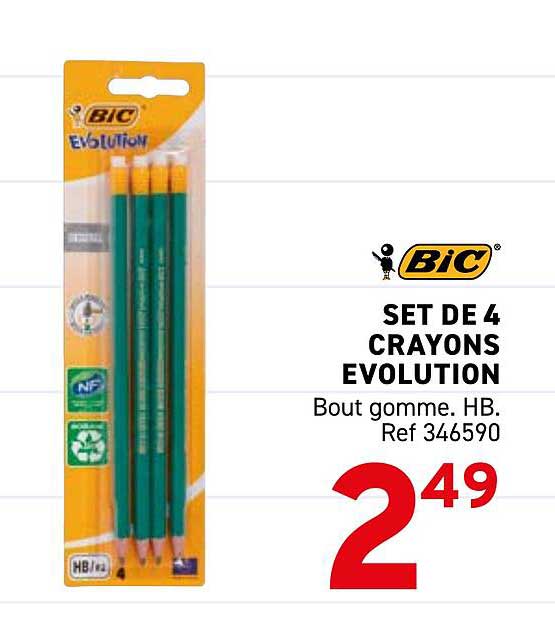 SET DE 4 CRAYONS EVOLUTION