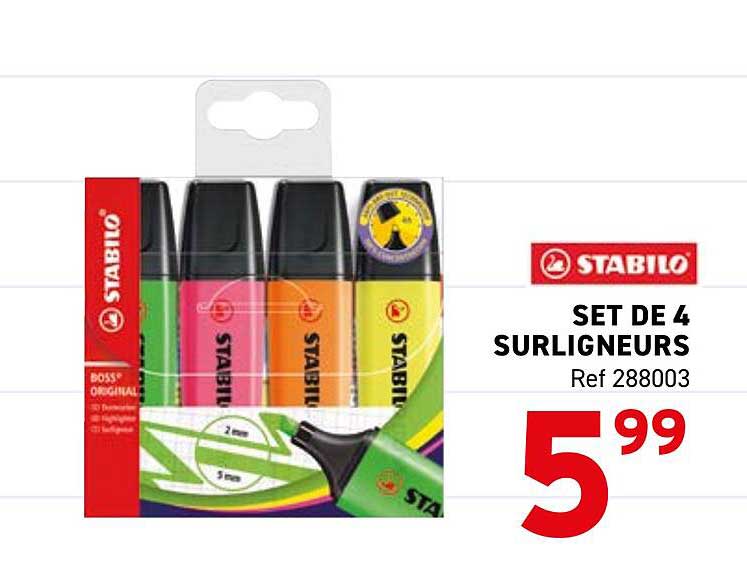 SET DE 4 SURLIGNEURS