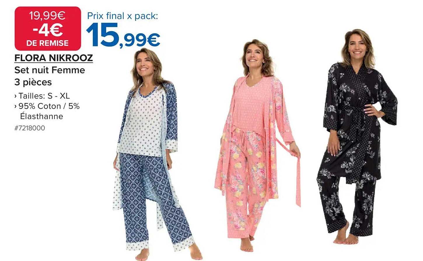 Set nuit Femme 3 pièces