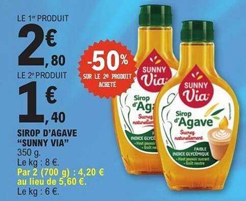 SIROP D'AGAVE "SUNNY VIA"