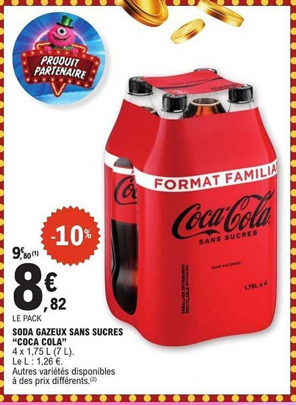 SODA GAZEUX SANS SUCRES "COCA COLA"
