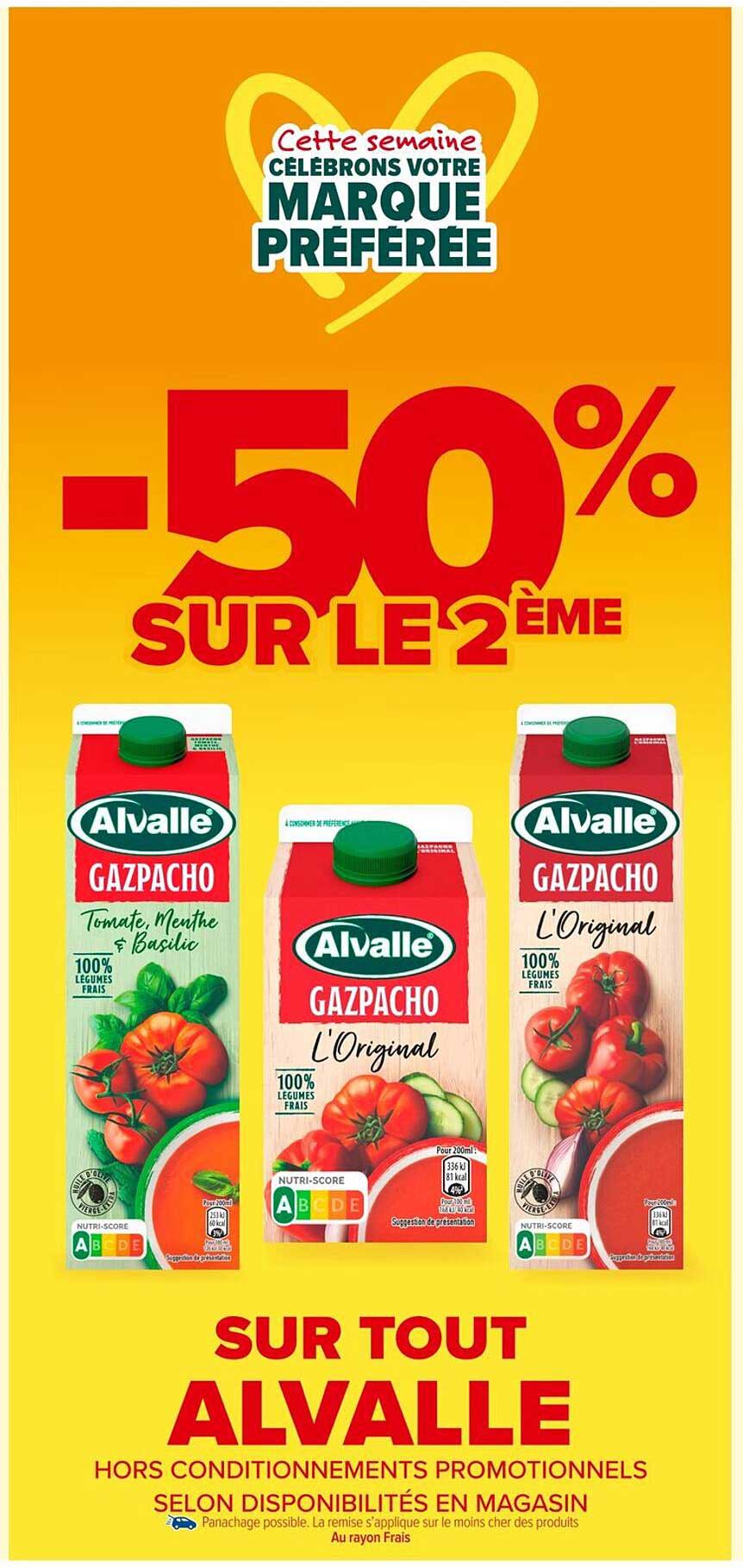 SUR TOUT ALVALLE -50% SUR LE 2ème