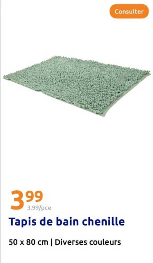 Tapis de bain chenille