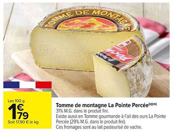 Tomme de montagne La Pointe Percée