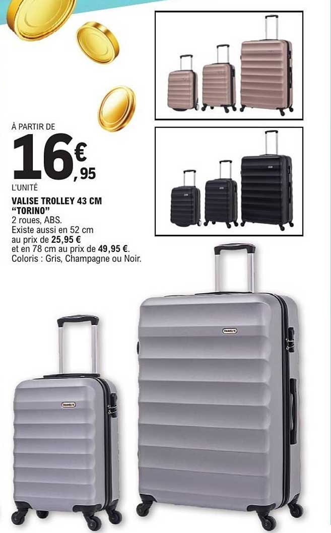 VALISE TROLLEY 43 CM "TORINO"