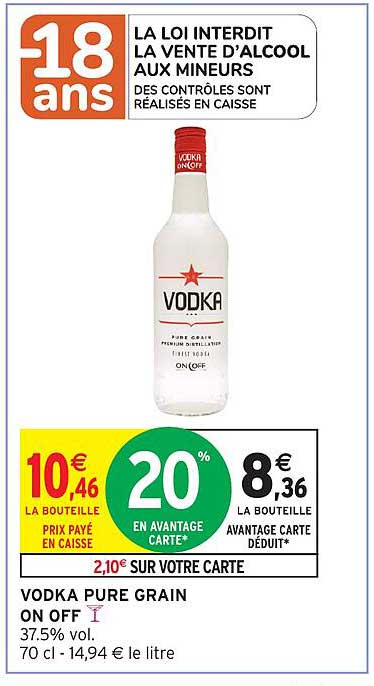 VODKA PURE GRAIN ON OFF