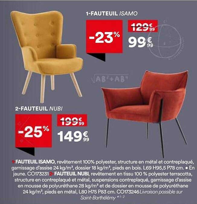 1-FAUTEUIL ISAMO