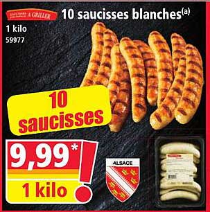 10 saucisses blanches(a)