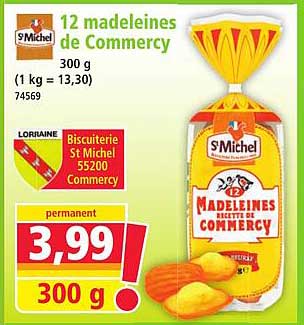 12 madeleines de Commercy