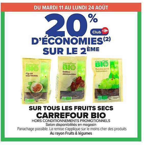 20% d’économies sur le 2ème