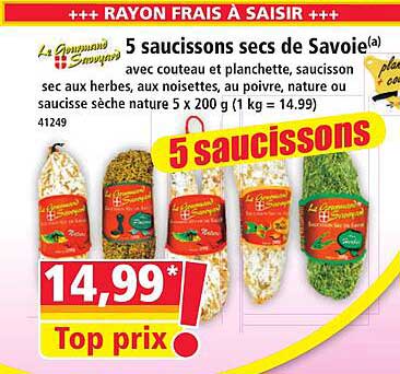 5 saucissons secs de Savoie(a)