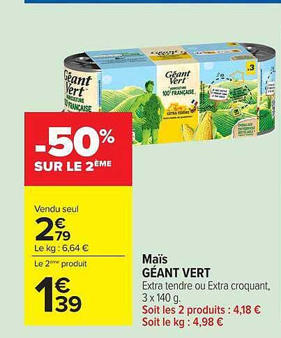 -50% SUR LE 2ÈME