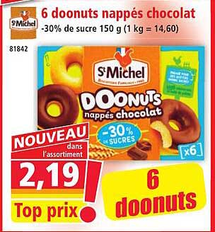 6 donuts nappés chocolat