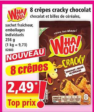 8 crêpes cracky chocolat et billes de céréales