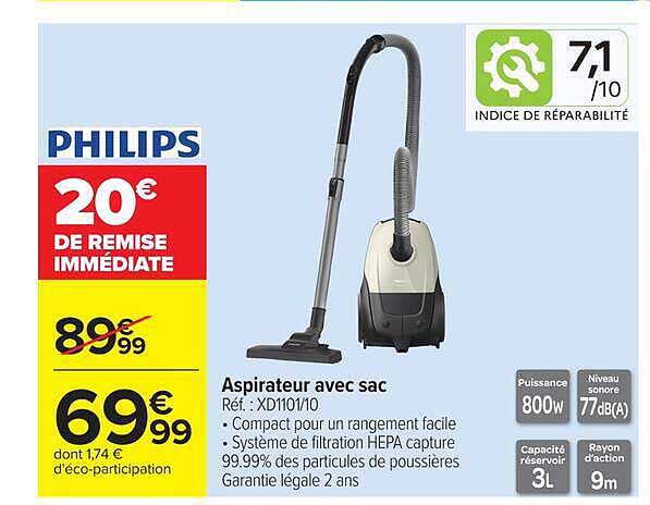 Aspirateur avec sac